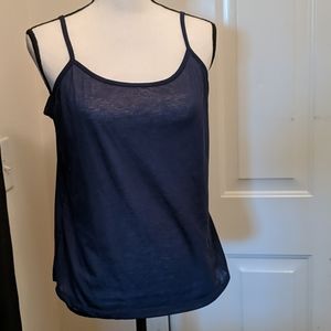 Sheer Navy blue tank top